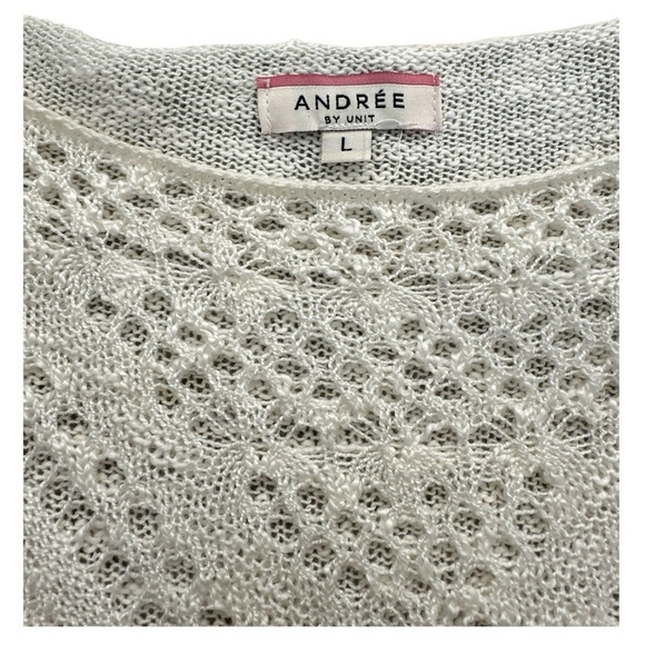 Cream Soft Sheer Cable Knit Sweater - Picture 3 of 14